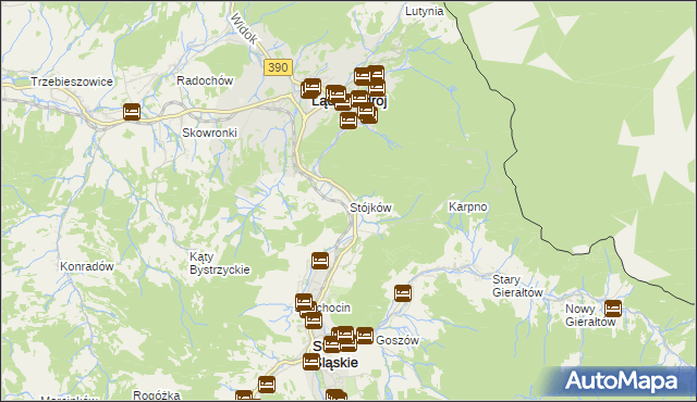 mapa Stójków, Stójków na mapie Targeo