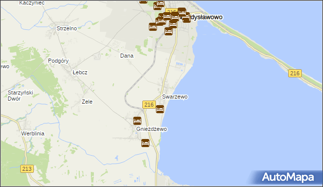 mapa Swarzewo, Swarzewo na mapie Targeo
