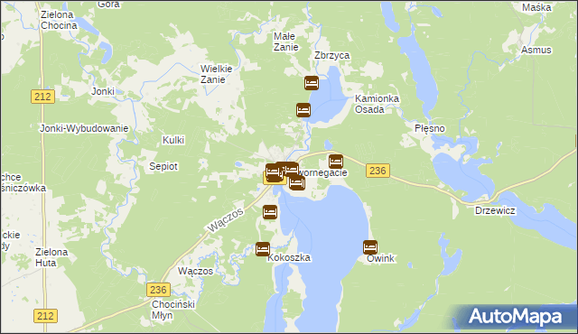 mapa Swornegacie, Swornegacie na mapie Targeo