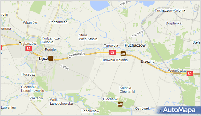 mapa Turowola-Kolonia, Turowola-Kolonia na mapie Targeo
