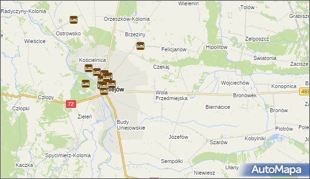 mapa Wola Przedmiejska, Wola Przedmiejska na mapie Targeo