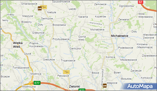 mapa Wola Zachariaszowska, Wola Zachariaszowska na mapie Targeo