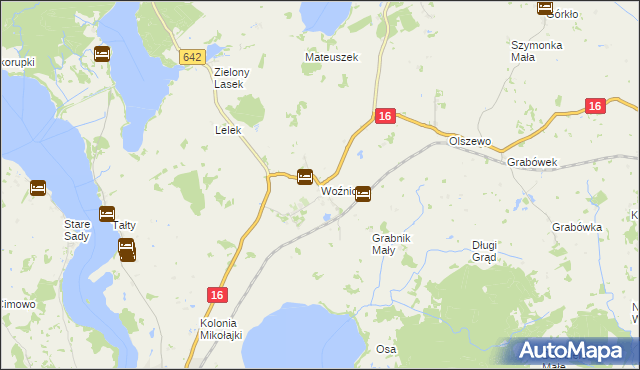 mapa Woźnice, Woźnice na mapie Targeo