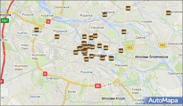 mapa Wrocławia, Wrocław na mapie Targeo