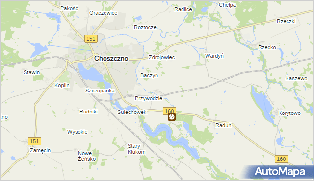 mapa Smoleń gmina Choszczno, Smoleń gmina Choszczno na mapie Targeo