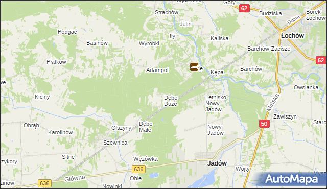 mapa Dębe Duże, Dębe Duże na mapie Targeo