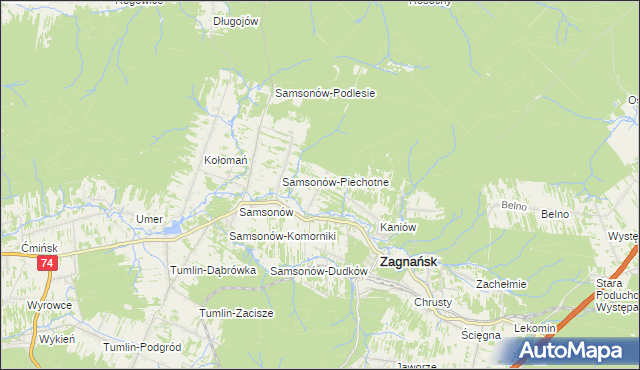 mapa Jasiów, Jasiów na mapie Targeo