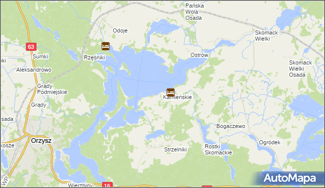 mapa Kamieńskie, Kamieńskie na mapie Targeo