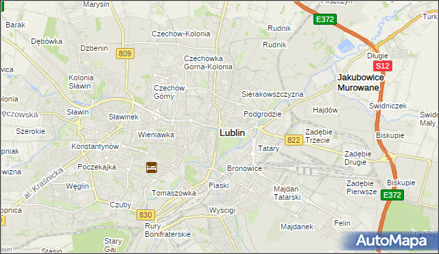 mapa Lublina, Lublin na mapie Targeo