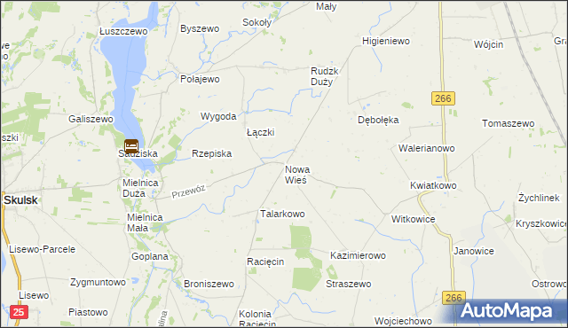 mapa Nowa Wieś gmina Piotrków Kujawski, Nowa Wieś gmina Piotrków Kujawski na mapie Targeo