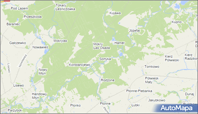 mapa Sortyka, Sortyka na mapie Targeo