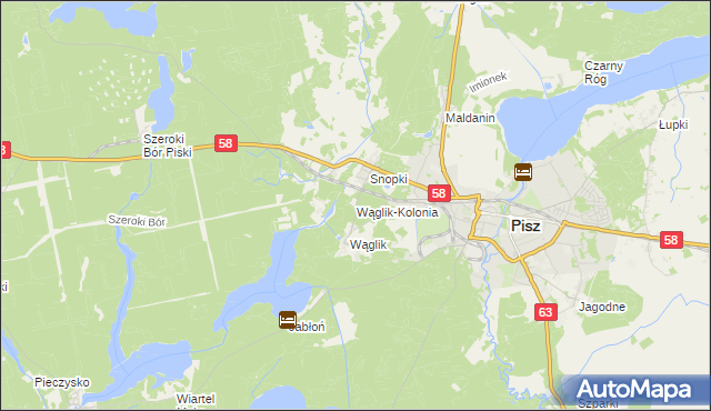 mapa Wąglik-Kolonia, Wąglik-Kolonia na mapie Targeo