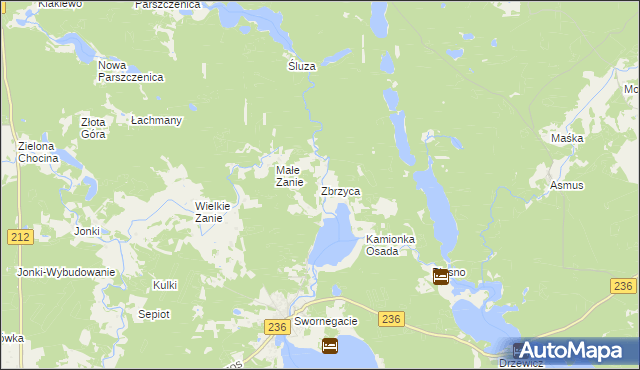 mapa Zbrzyca, Zbrzyca na mapie Targeo