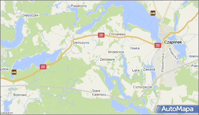 mapa Żelisławie, Żelisławie na mapie Targeo