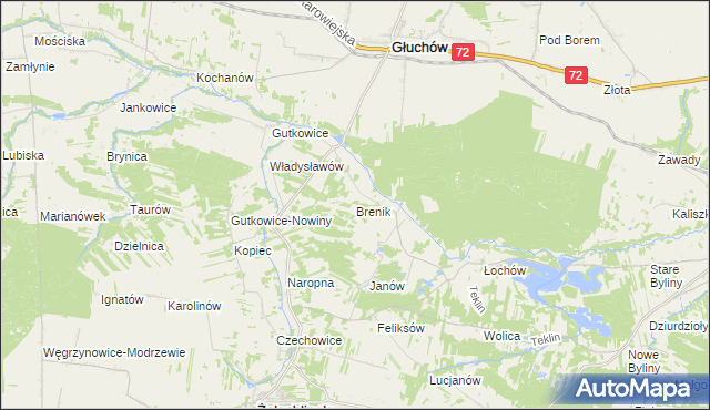 mapa Brenik, Brenik na mapie Targeo