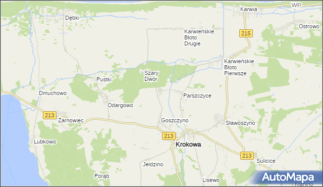 mapa Łętowice gmina Krokowa, Łętowice gmina Krokowa na mapie Targeo