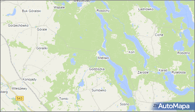 mapa Mieliwo, Mieliwo na mapie Targeo