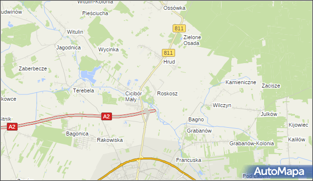 mapa Roskosz, Roskosz na mapie Targeo
