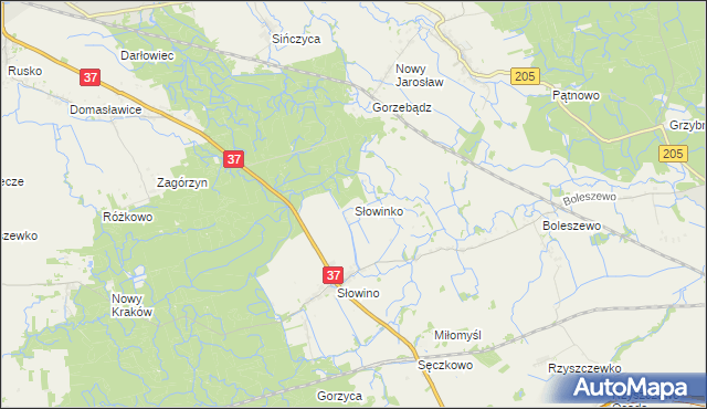 mapa Słowinko, Słowinko na mapie Targeo