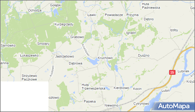 mapa Kruchowo, Kruchowo na mapie Targeo