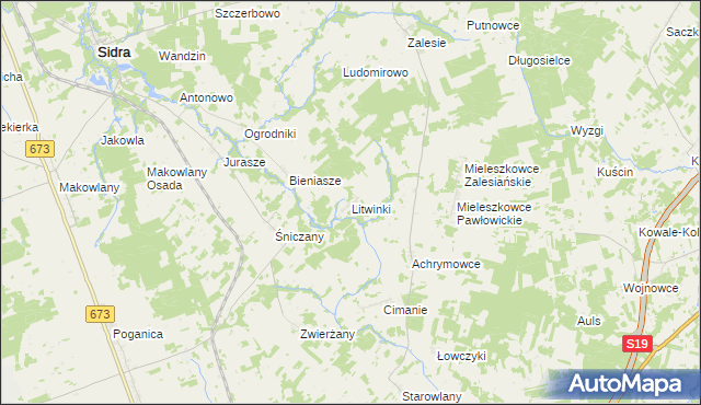 mapa Litwinki gmina Kuźnica, Litwinki gmina Kuźnica na mapie Targeo