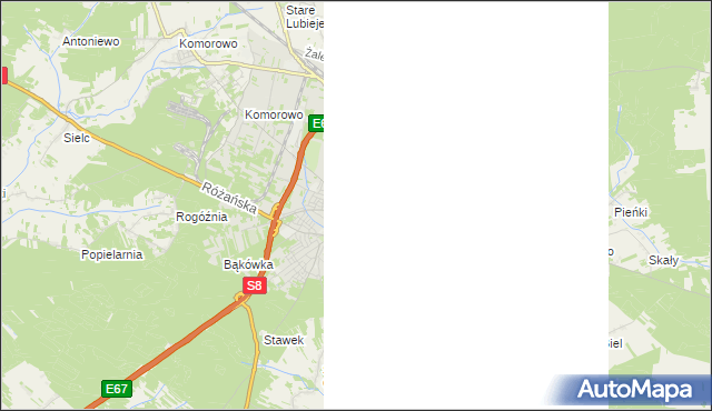 mapa Ostrów Mazowiecka, Ostrów Mazowiecka na mapie Targeo