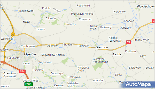 mapa Balbinów, Balbinów na mapie Targeo