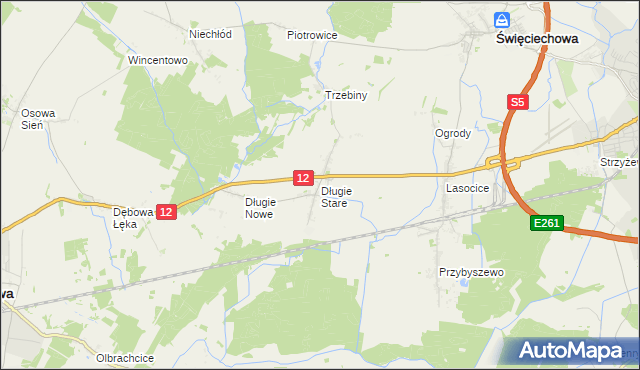 mapa Długie Stare, Długie Stare na mapie Targeo