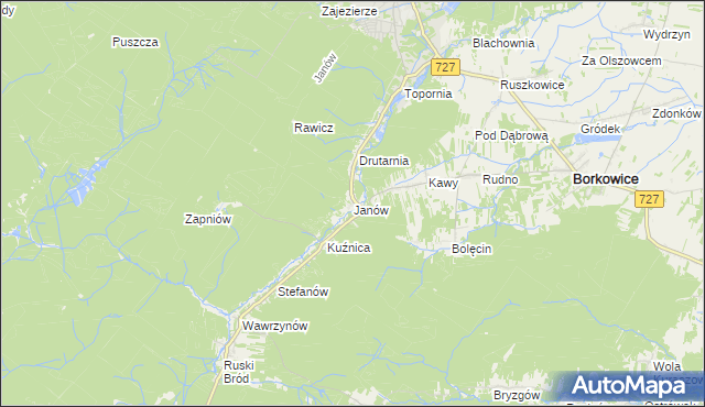 mapa Janów gmina Przysucha, Janów gmina Przysucha na mapie Targeo