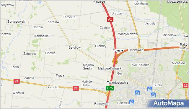 mapa Majków Mały, Majków Mały na mapie Targeo