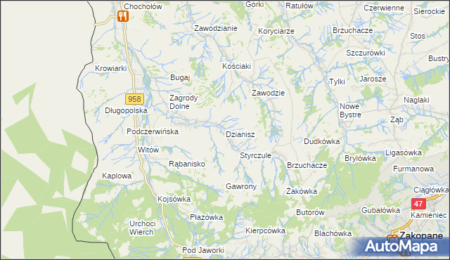 mapa Dzianisz, Dzianisz na mapie Targeo