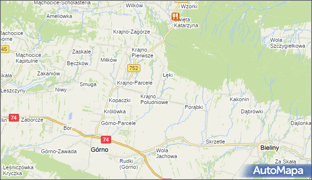 mapa Krajno Drugie, Krajno Drugie na mapie Targeo