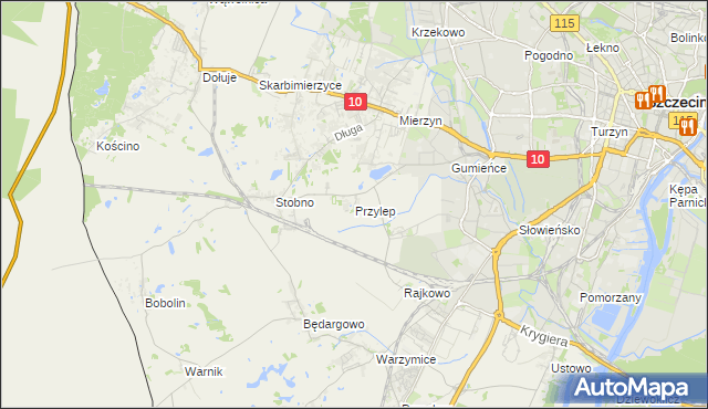 mapa Przylep, Przylep na mapie Targeo