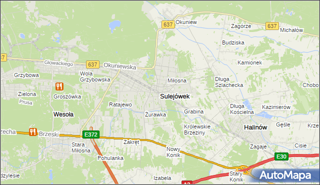 mapa Sulejówek, Sulejówek na mapie Targeo