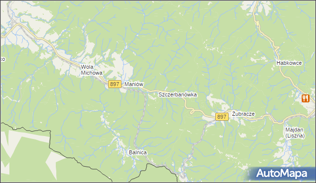mapa Szczerbanówka, Szczerbanówka na mapie Targeo