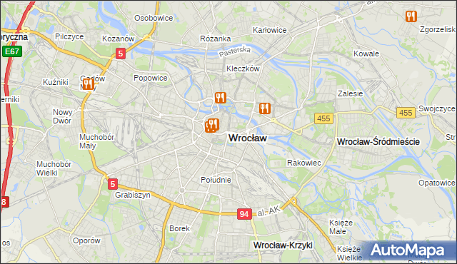 mapa Wrocławia, Wrocław na mapie Targeo