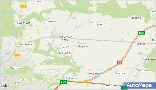 mapa Grąsino, Grąsino na mapie Targeo