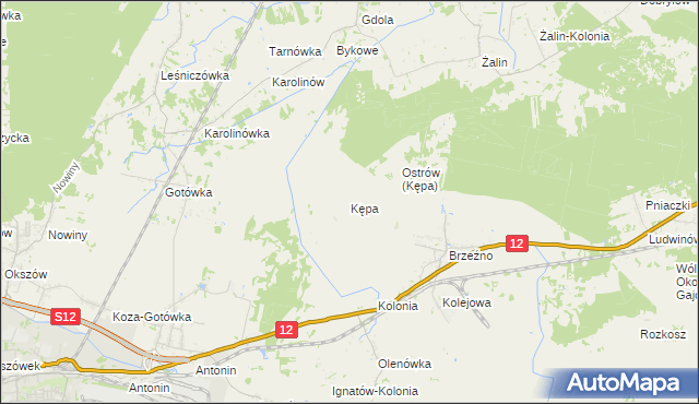 mapa Kępa gmina Dorohusk, Kępa gmina Dorohusk na mapie Targeo