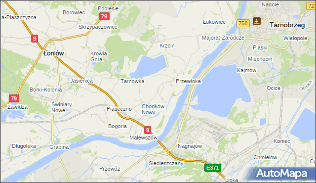 mapa Kępa Nagnajewska, Kępa Nagnajewska na mapie Targeo