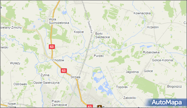 mapa Purzec, Purzec na mapie Targeo