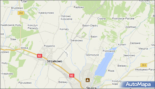 mapa Słomczyce-Parcele, Słomczyce-Parcele na mapie Targeo