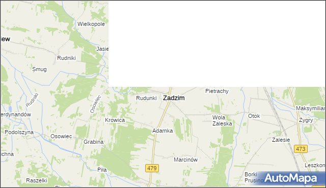 mapa Zadzim, Zadzim na mapie Targeo