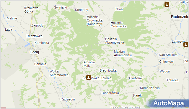 mapa Albinów Duży, Albinów Duży na mapie Targeo