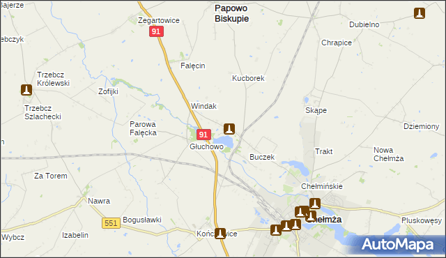 mapa Bielczyny, Bielczyny na mapie Targeo