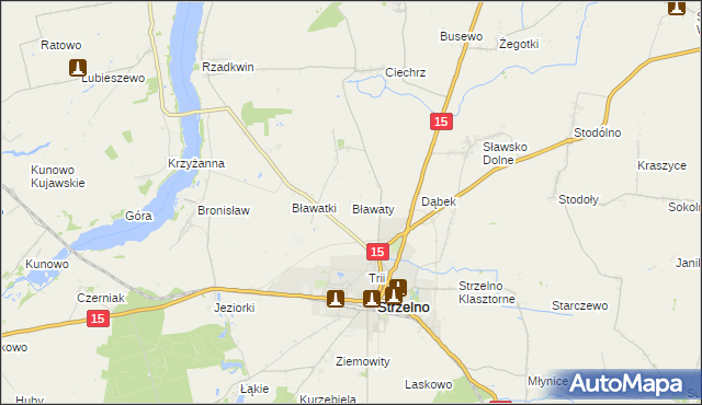 mapa Bławaty, Bławaty na mapie Targeo