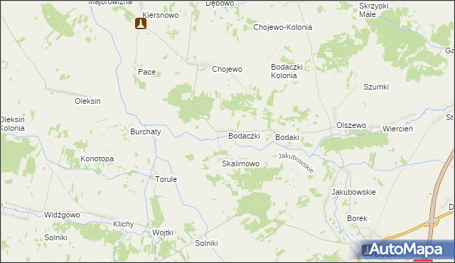 mapa Bodaczki, Bodaczki na mapie Targeo