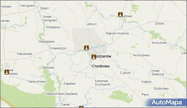 mapa Bodzanów powiat płocki, Bodzanów powiat płocki na mapie Targeo