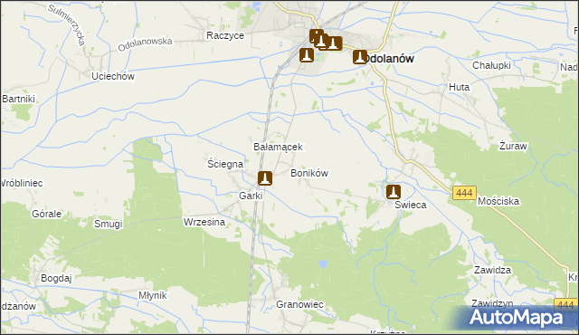 mapa Boników, Boników na mapie Targeo