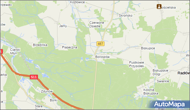 mapa Boroszów, Boroszów na mapie Targeo