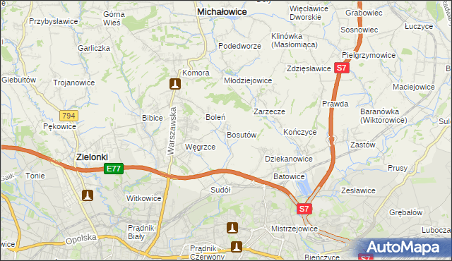 mapa Bosutów, Bosutów na mapie Targeo